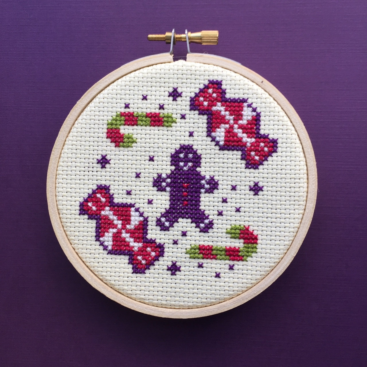 Sugar and Spice Holiday Christmas Counted Cross Stitch DIY Kit Beginner - Prismatic Fiber Arts