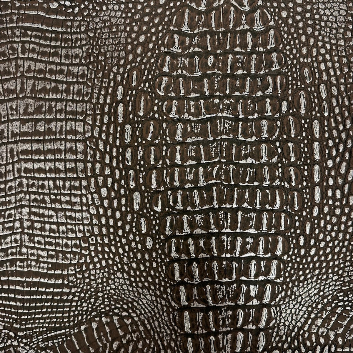 Mugger Two Tone Gator Faux Leather Vinyl Fabric - Prismatic Fiber Arts