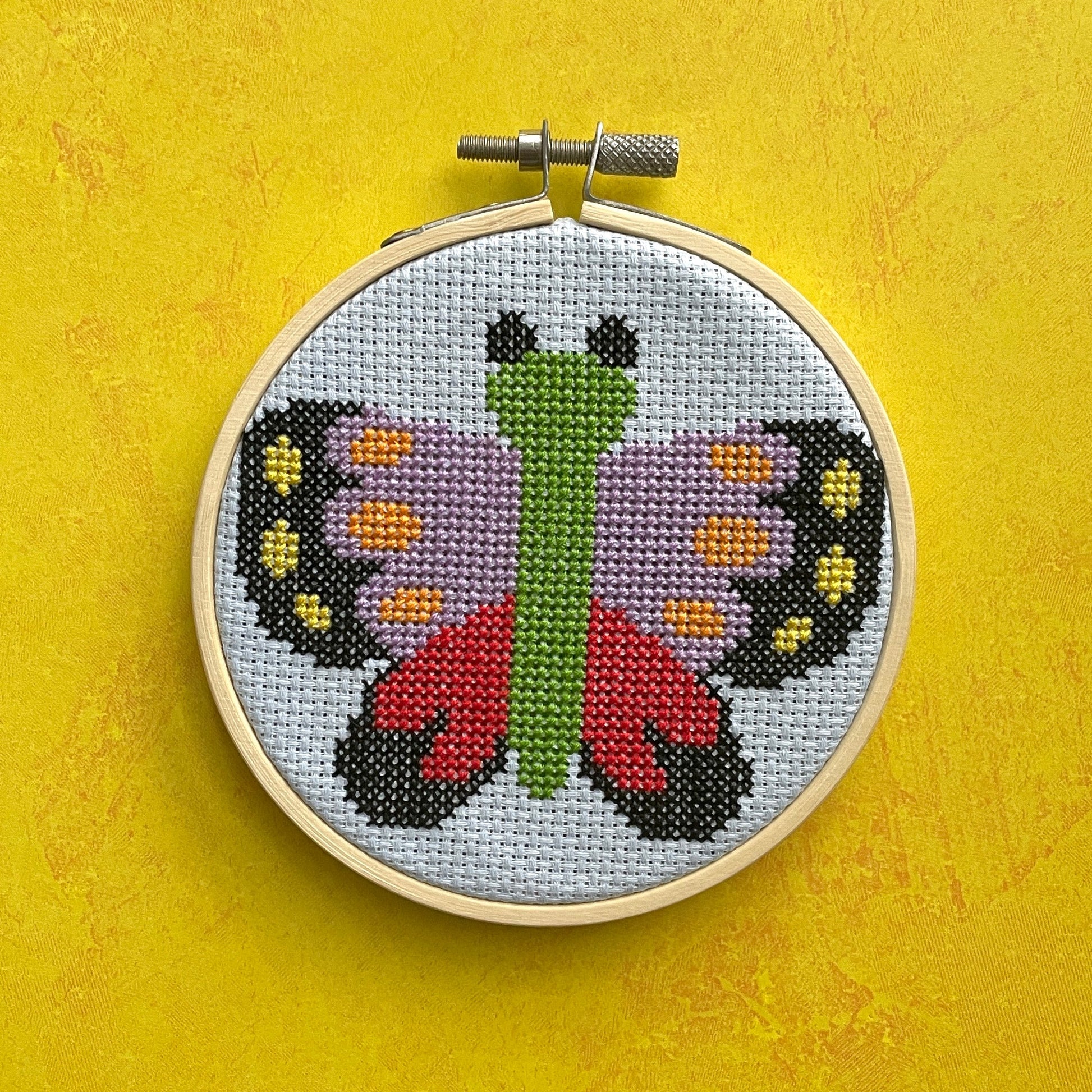 Butterfly by Mary Engelbreit Counted Cross Stitch DIY KIT - Prismatic Fiber Arts