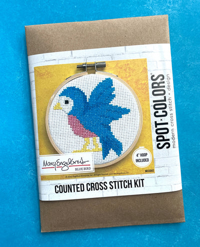 Bluebird by Mary Engelbreit Counted Cross Stitch DIY KIT - Prismatic Fiber Arts