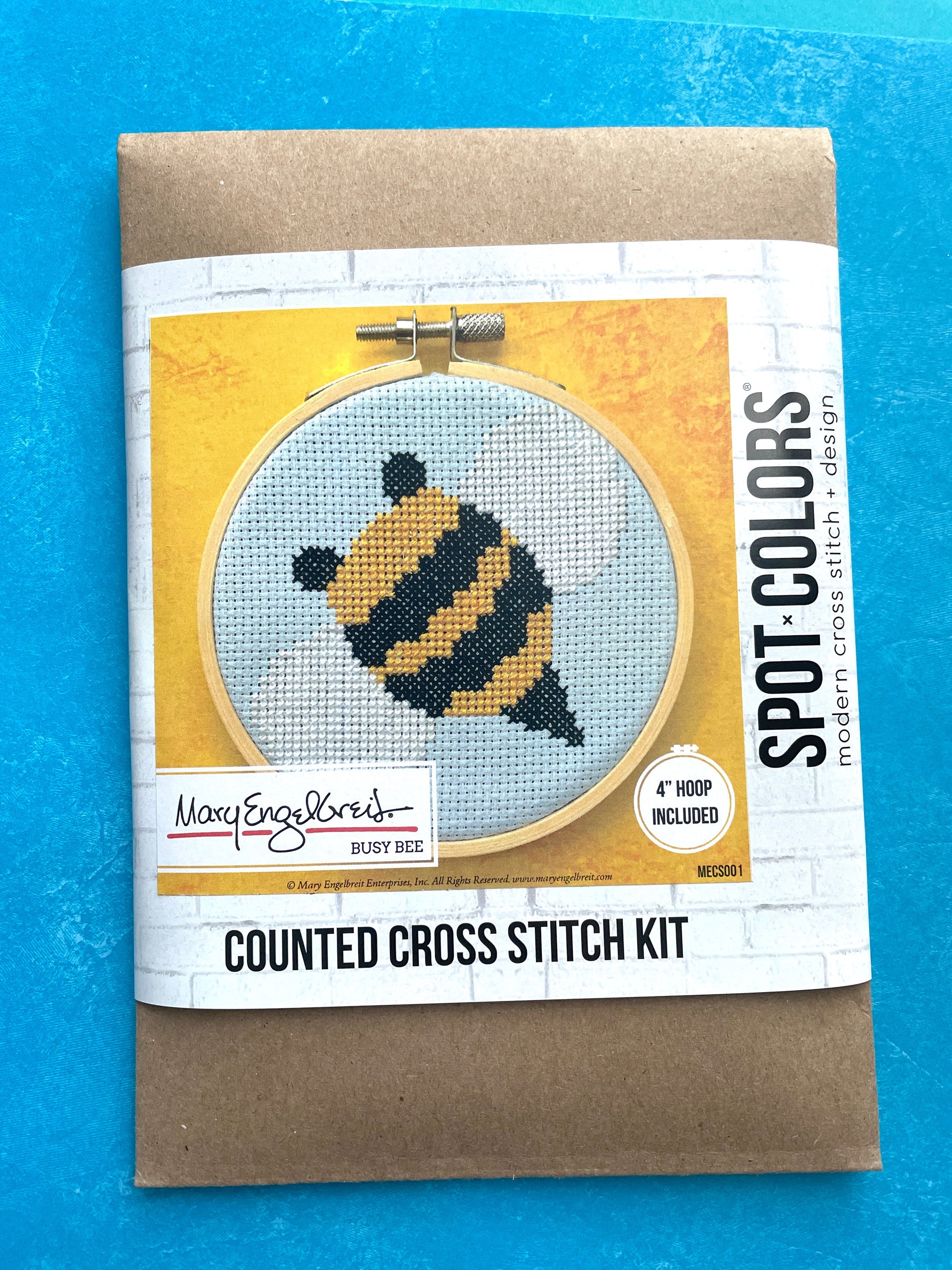 Busy Bee by Mary Engelbreit Counted Cross Stitch DIY KIT - Prismatic Fiber Arts