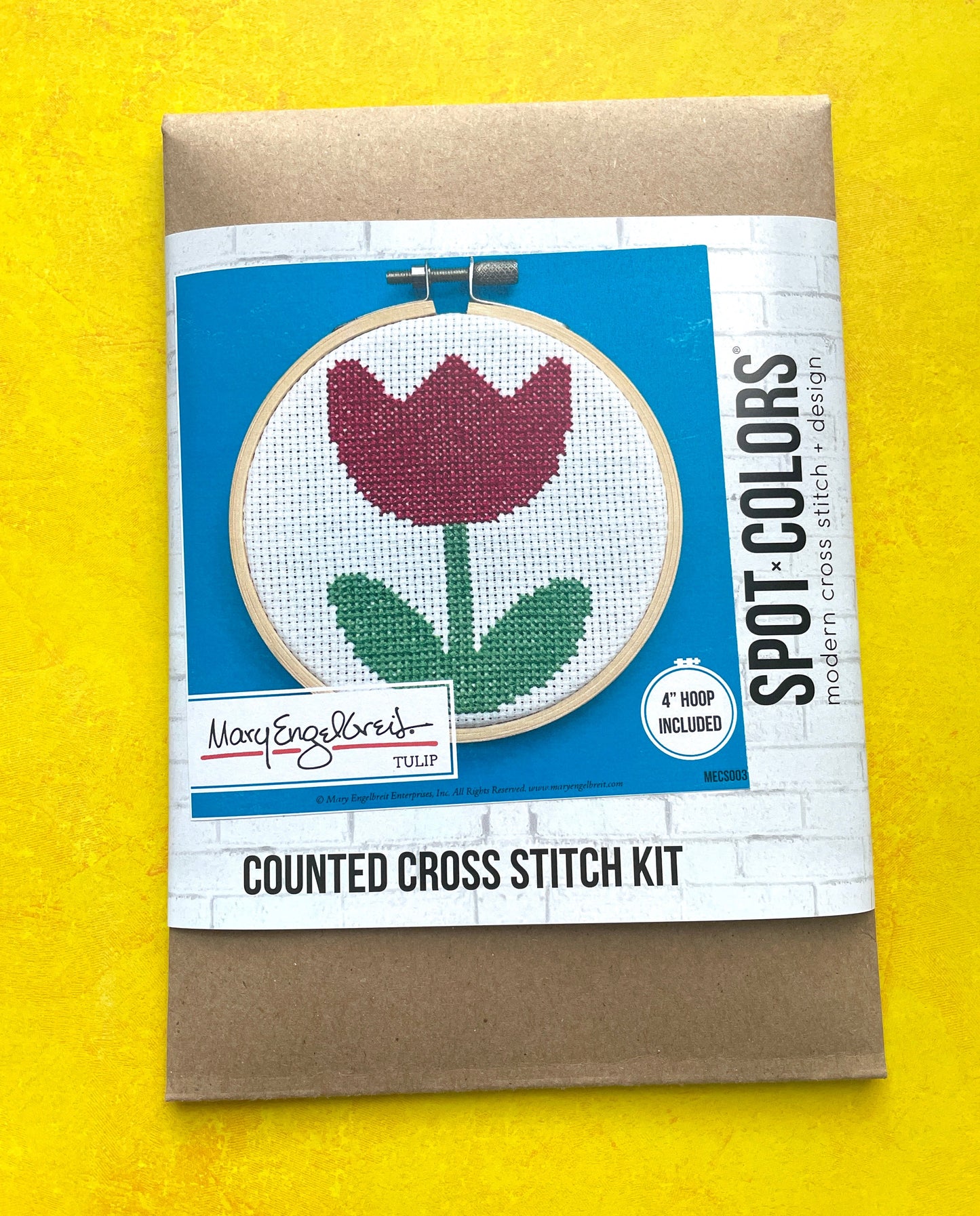 Tulip by Mary Engelbreit Counted Cross Stitch DIY KIT - Prismatic Fiber Arts