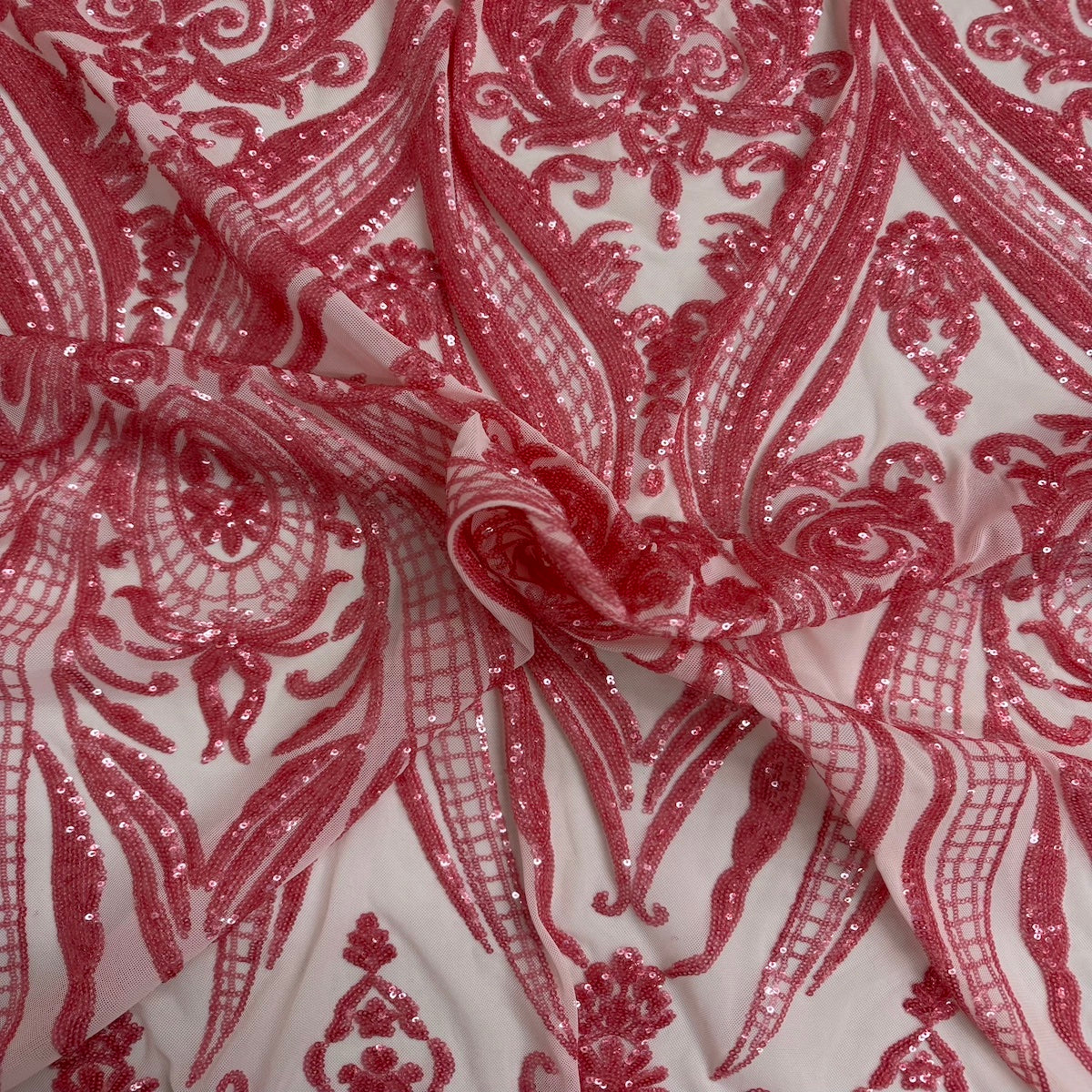 Catina Damask Stretch Sequins Fabric