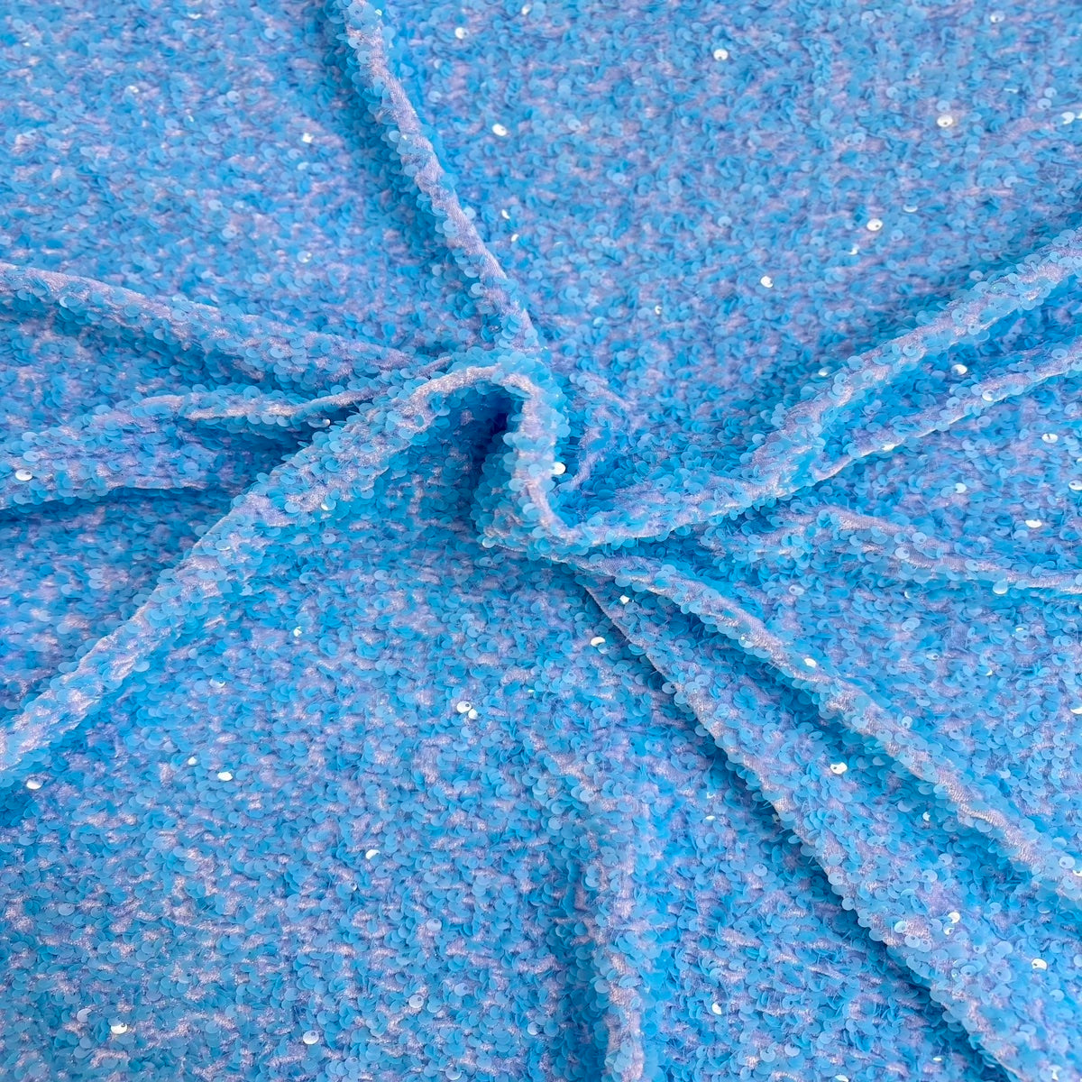 Sequins Embroidered Stretch Velvet Rodeo Fabric - Prismatic Fiber Arts