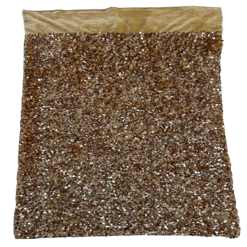 Sequins Embroidered Stretch Velvet Rodeo Fabric - Prismatic Fiber Arts