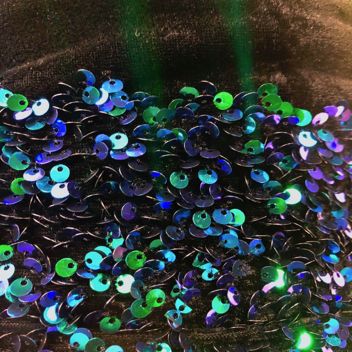 Sequins Embroidered Stretch Velvet Rodeo Fabric - Prismatic Fiber Arts