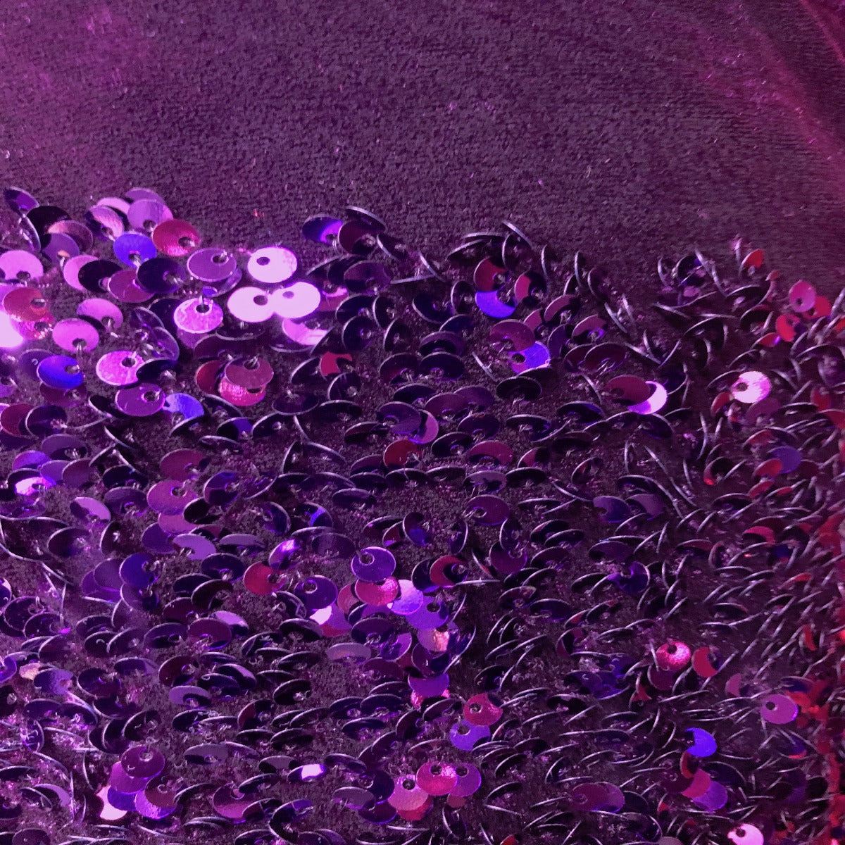 Sequins Embroidered Stretch Velvet Rodeo Fabric - Prismatic Fiber Arts