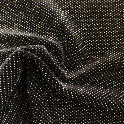 Sparkle Glitter Lurex Stretch Velvet Fabric - Prismatic Fiber Arts