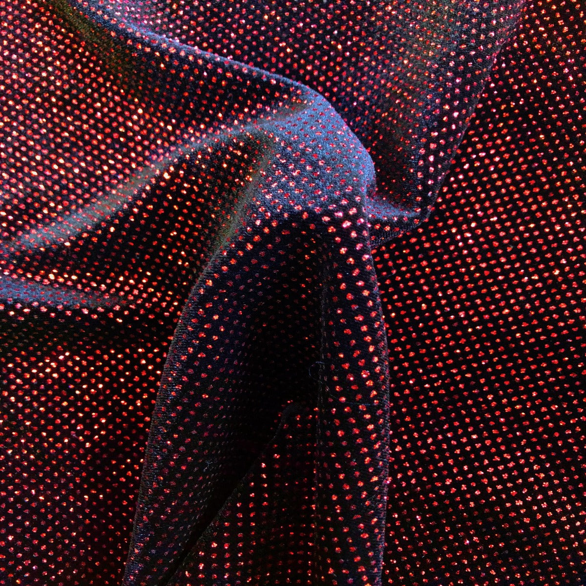 Sparkle Glitter Lurex Stretch Velvet Fabric