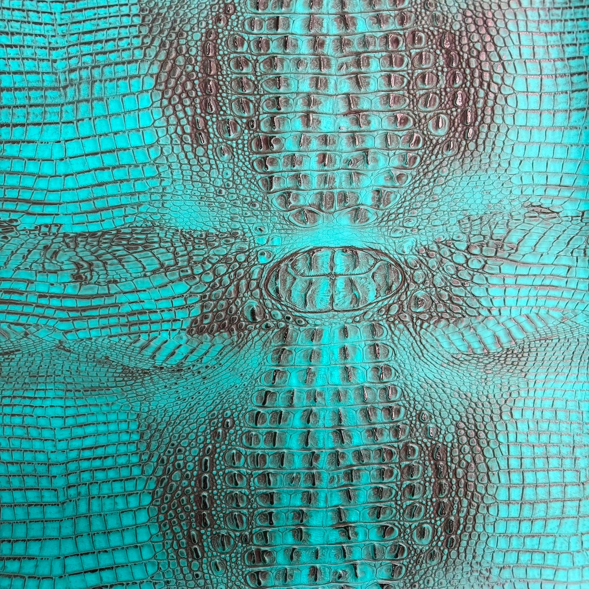 Mugger Two Tone Gator Faux Leather Vinyl Fabric - Prismatic Fiber Arts
