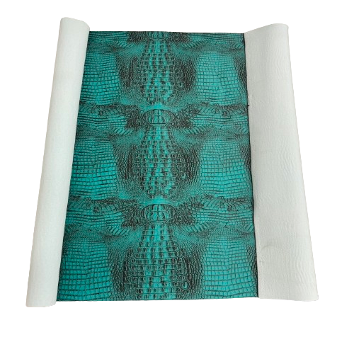 Mugger Two Tone Gator Faux Leather Vinyl Fabric - Prismatic Fiber Arts