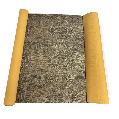 Mugger Two Tone Gator Faux Leather Vinyl Fabric - Prismatic Fiber Arts