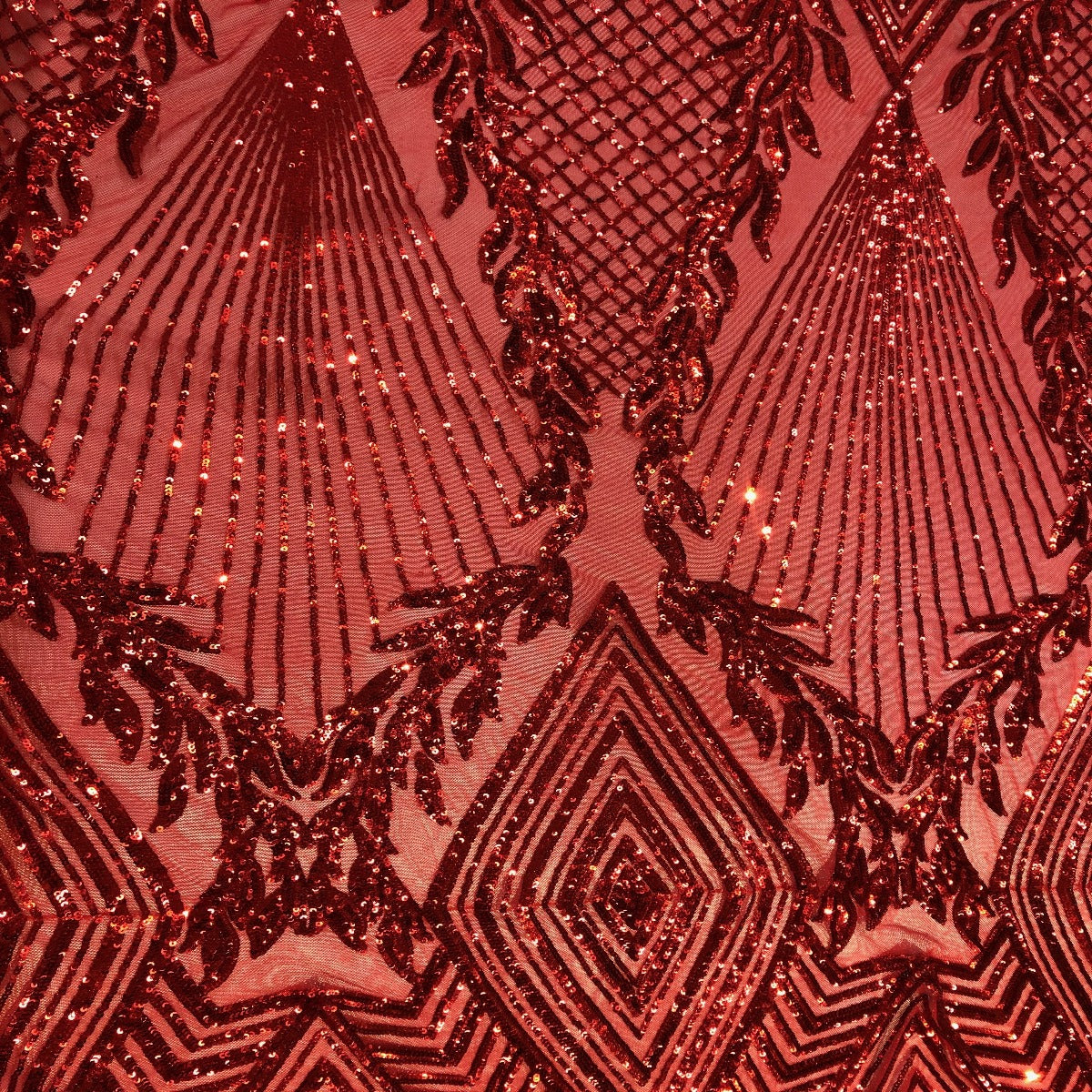 Alpica Geometric Stretch Sequins Fabric - Prismatic Fiber Arts
