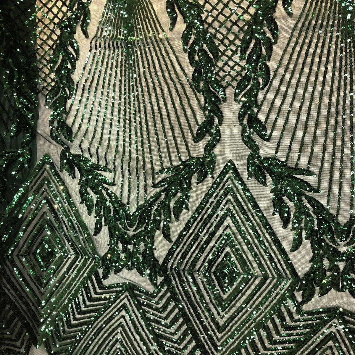 Alpica Geometric Stretch Sequins Fabric - Prismatic Fiber Arts