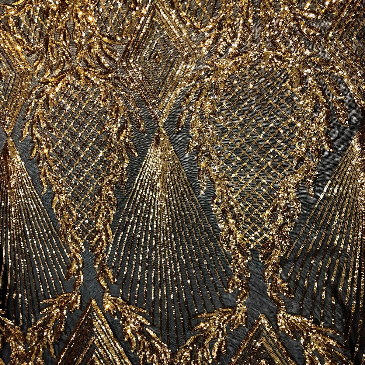 Alpica Geometric Stretch Sequins Fabric - Prismatic Fiber Arts