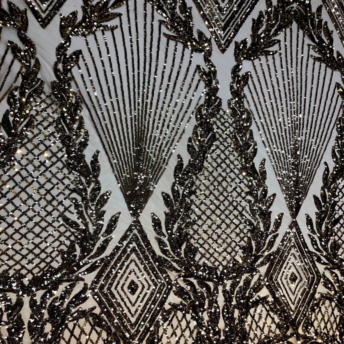 Alpica Geometric Stretch Sequins Fabric - Prismatic Fiber Arts