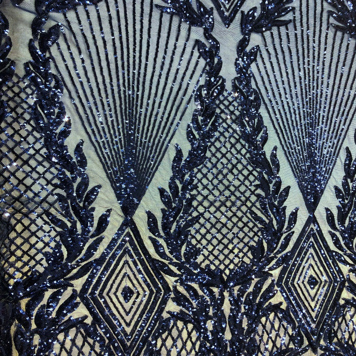 Alpica Geometric Stretch Sequins Fabric - Prismatic Fiber Arts