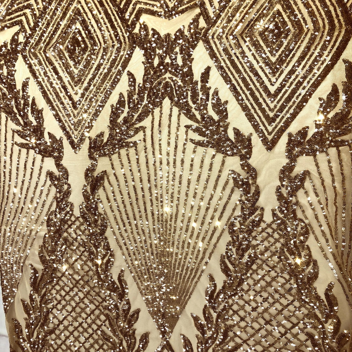 Alpica Geometric Stretch Sequins Fabric - Prismatic Fiber Arts