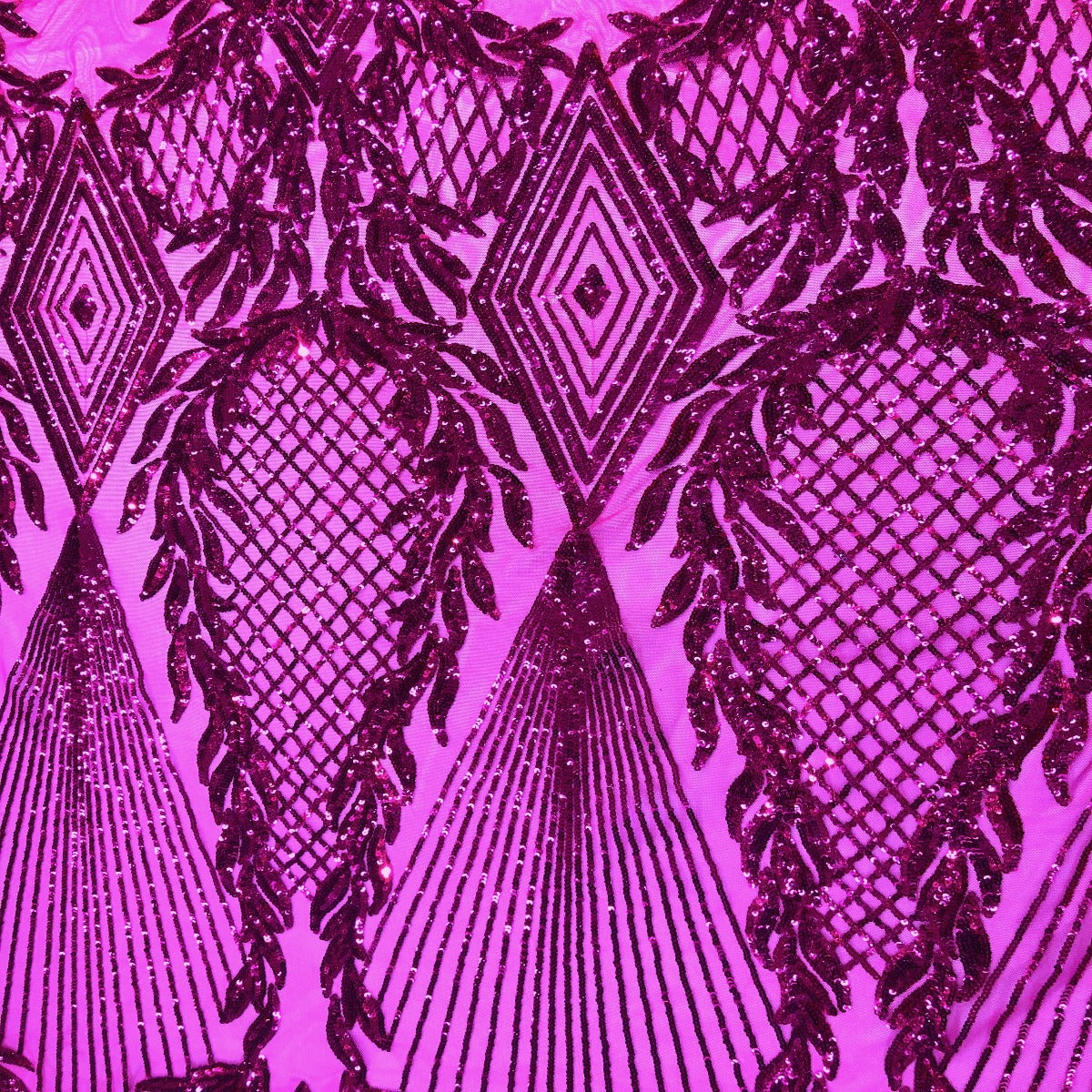 Alpica Geometric Stretch Sequins Fabric - Prismatic Fiber Arts