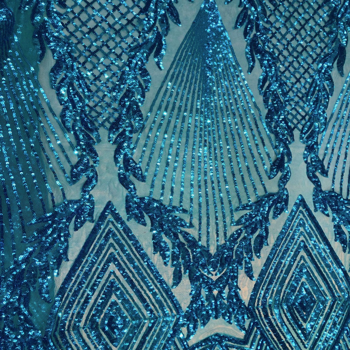 Alpica Geometric Stretch Sequins Fabric - Prismatic Fiber Arts