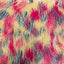 Multicolor Curly Long Pile Faux Fur Fabric - Prismatic Fiber Arts