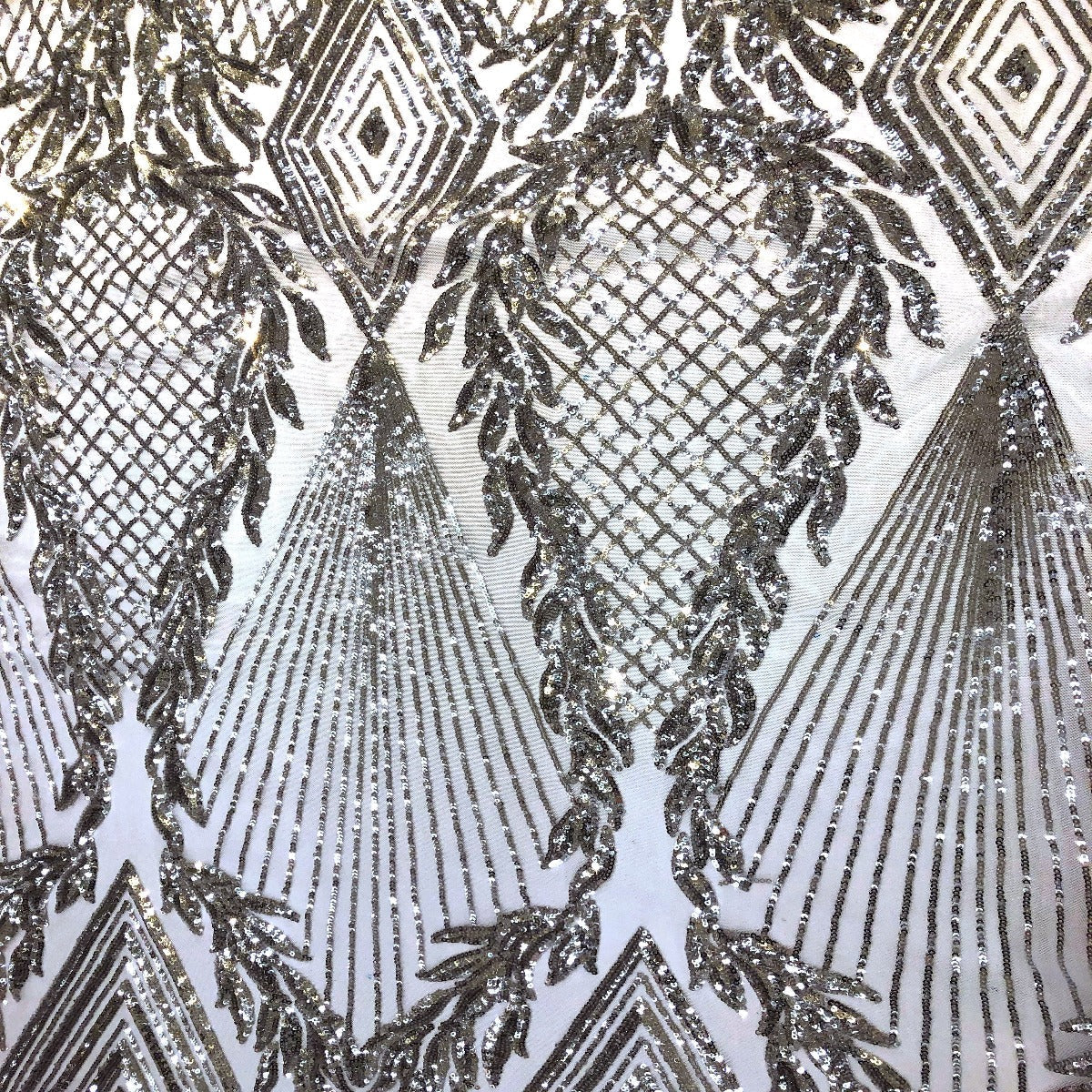 Alpica Geometric Stretch Sequins Fabric - Prismatic Fiber Arts