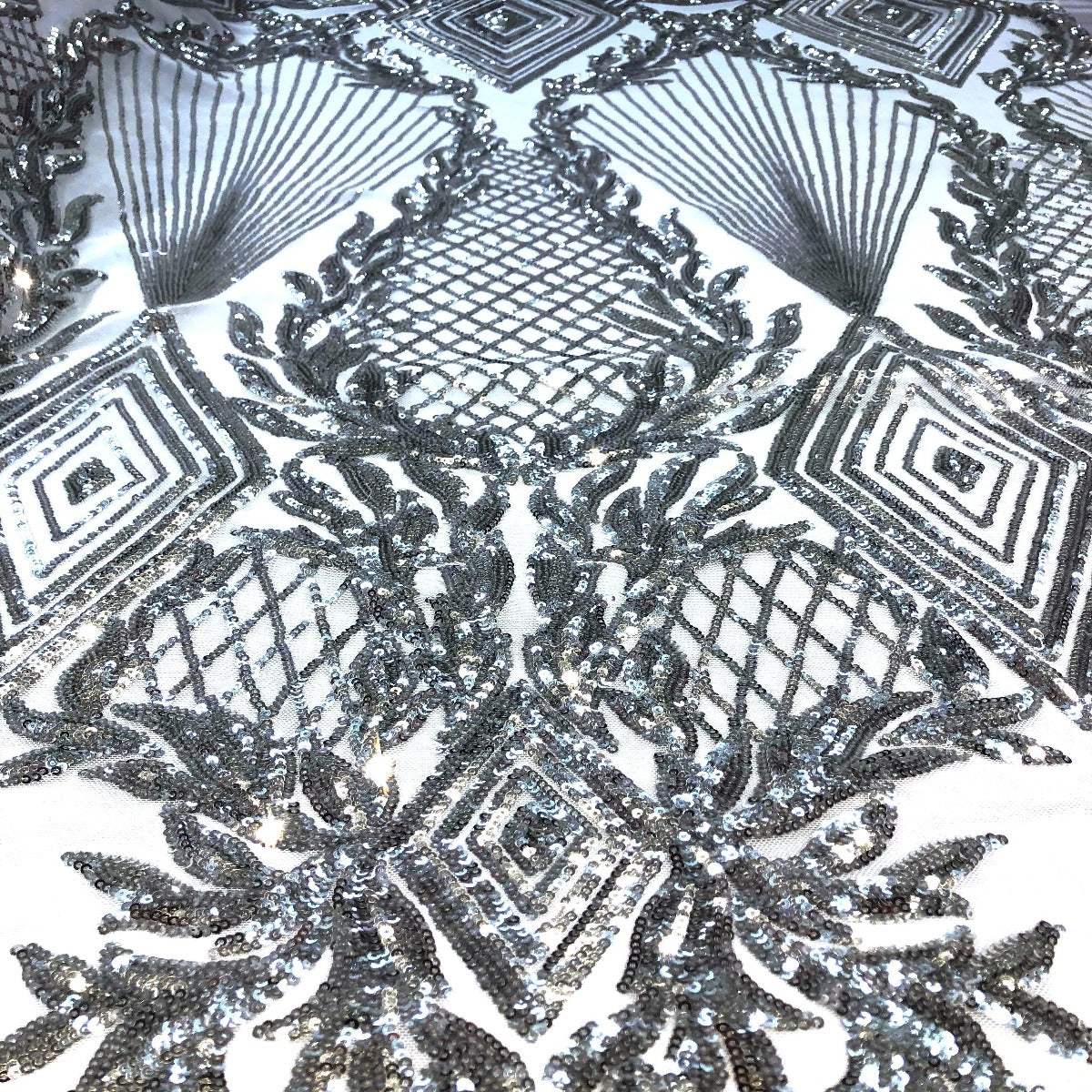 Alpica Geometric Stretch Sequins Fabric - Prismatic Fiber Arts