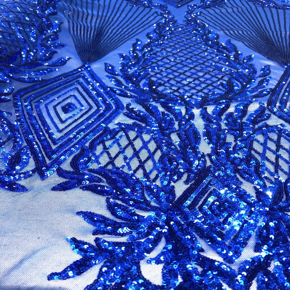 Alpica Geometric Stretch Sequins Fabric - Prismatic Fiber Arts