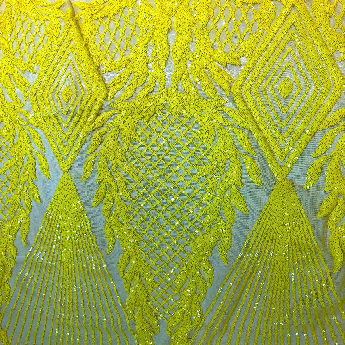 Alpica Geometric Stretch Sequins Fabric - Prismatic Fiber Arts