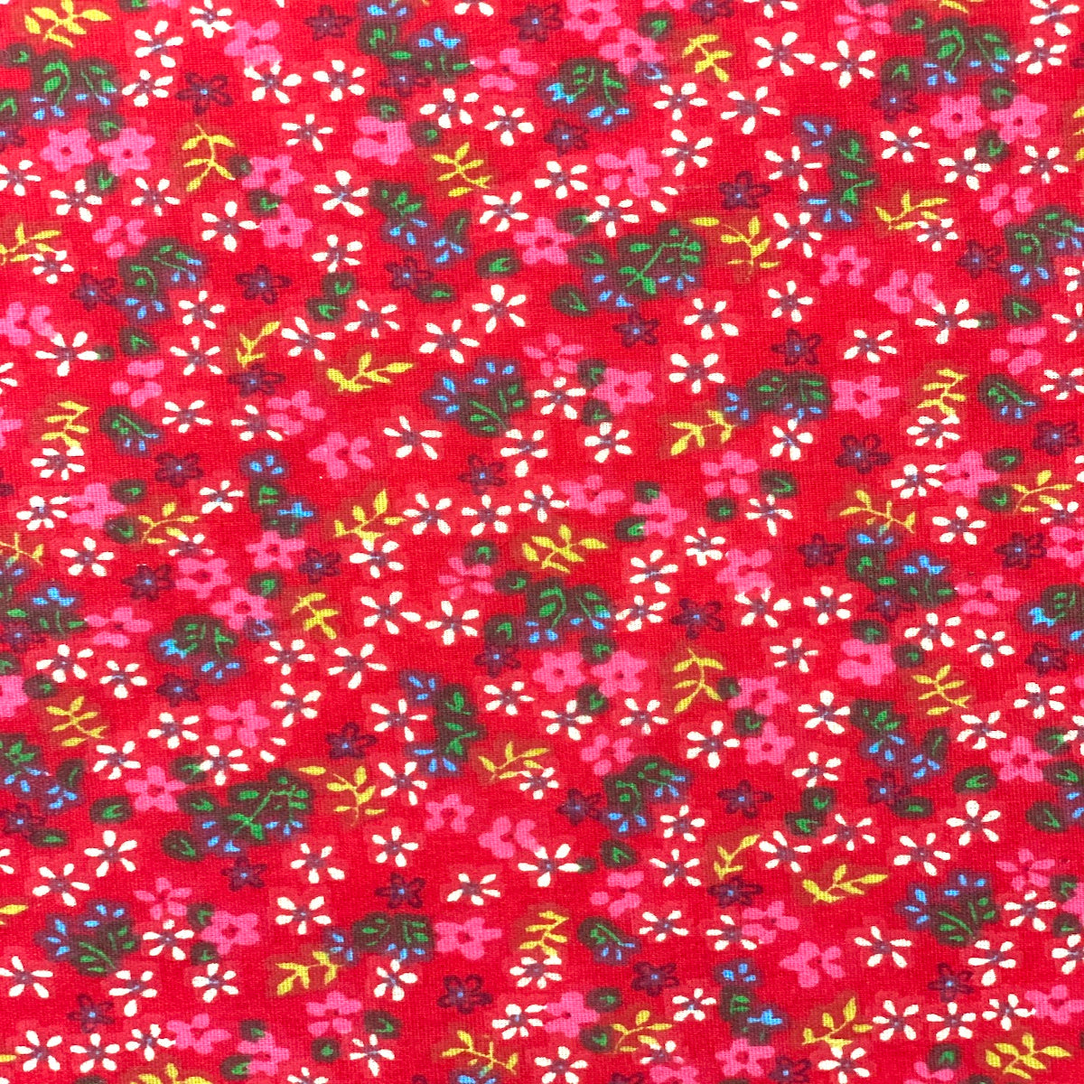Small Floral Print Poly Cotton Fabric - Prismatic Fiber Arts