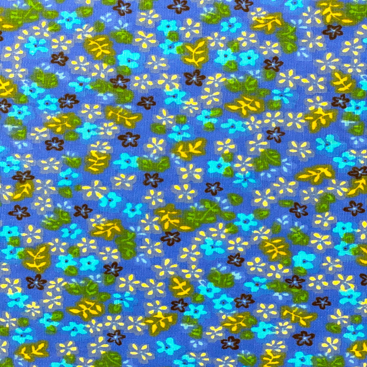 Small Floral Print Poly Cotton Fabric - Prismatic Fiber Arts