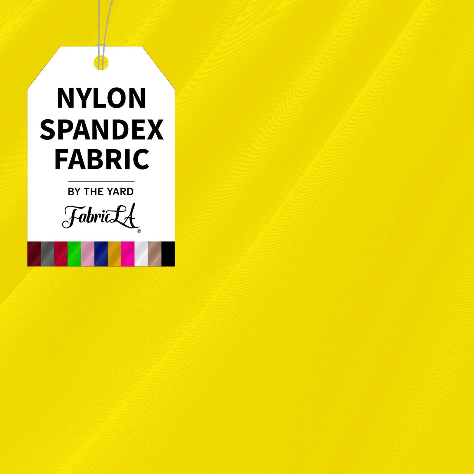 FabricLA Nylon Spandex Swimwear Tricot Fabric | Yellow - Prismatic Fiber Arts