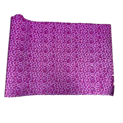 Leopard Print Glitter Canvas Vinyl Fabric - Prismatic Fiber Arts