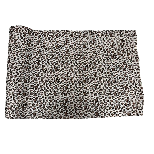 Leopard Print Glitter Canvas Vinyl Fabric - Prismatic Fiber Arts