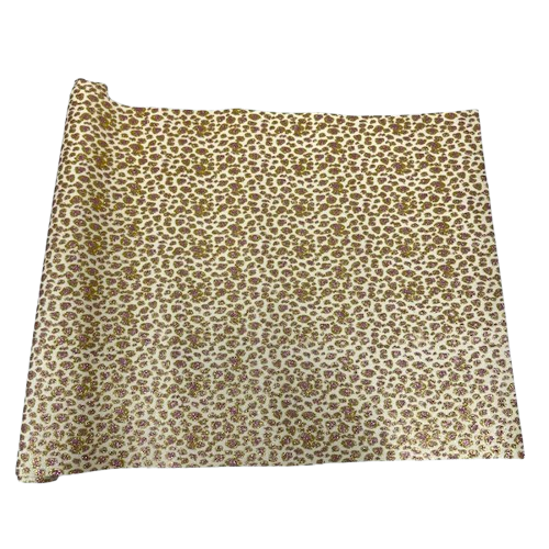 Leopard Print Glitter Canvas Vinyl Fabric - Prismatic Fiber Arts
