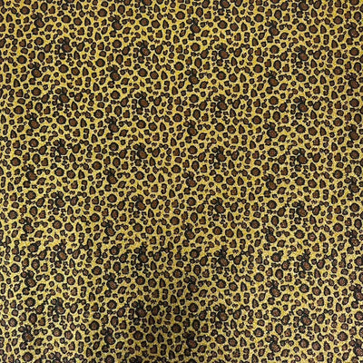 Leopard Print Glitter Canvas Vinyl Fabric - Prismatic Fiber Arts