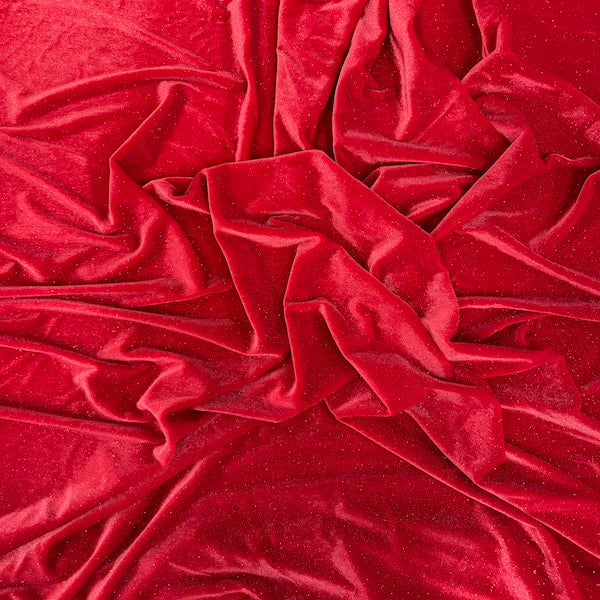 Misty Glitter Stretch Velvet Spandex Fabric - Prismatic Fiber Arts