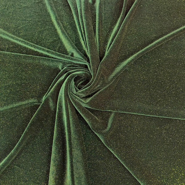 Misty Glitter Stretch Velvet Spandex Fabric - Prismatic Fiber Arts