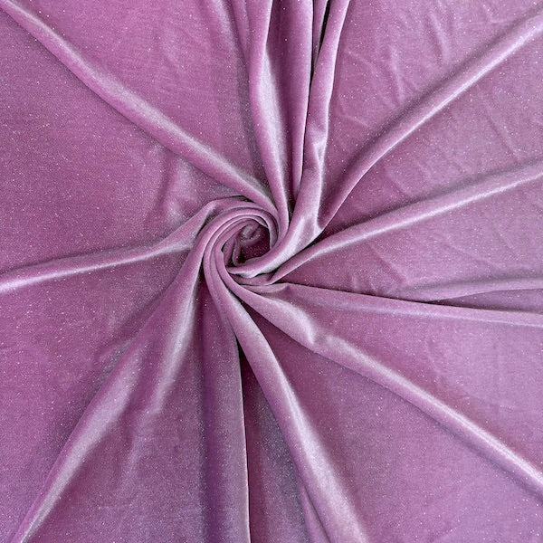 Misty Glitter Stretch Velvet Spandex Fabric - Prismatic Fiber Arts