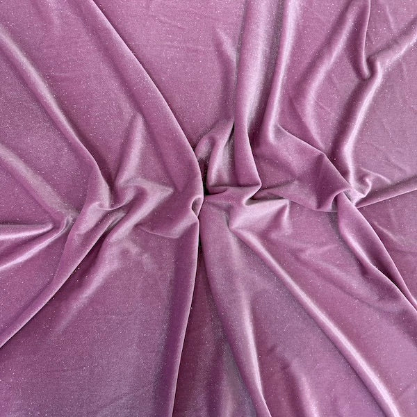 Misty Glitter Stretch Velvet Spandex Fabric - Prismatic Fiber Arts