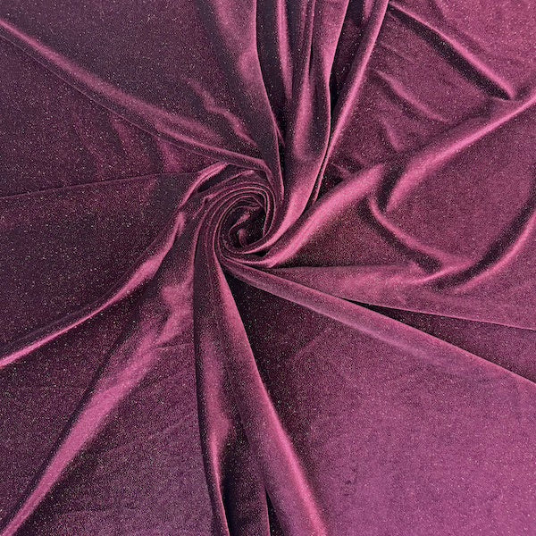 Misty Glitter Stretch Velvet Spandex Fabric - Prismatic Fiber Arts