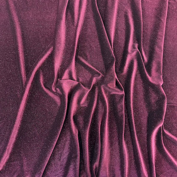 Misty Glitter Stretch Velvet Spandex Fabric - Prismatic Fiber Arts