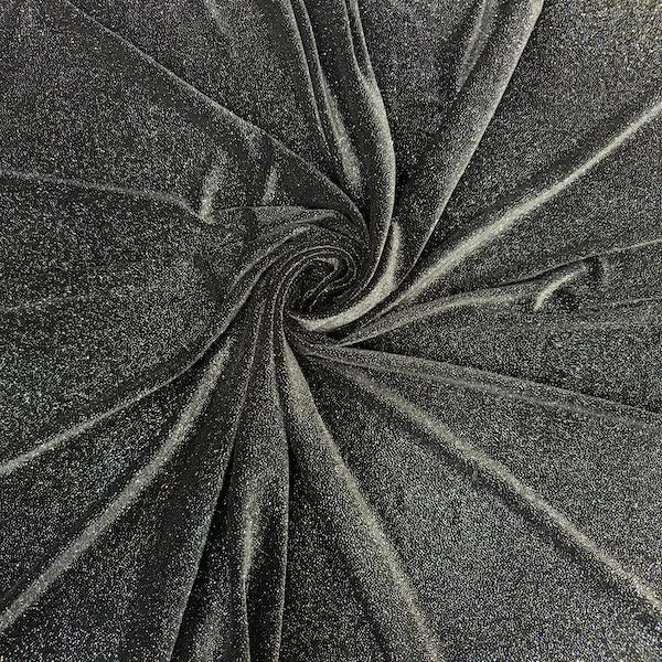 Misty Glitter Stretch Velvet Spandex Fabric - Prismatic Fiber Arts