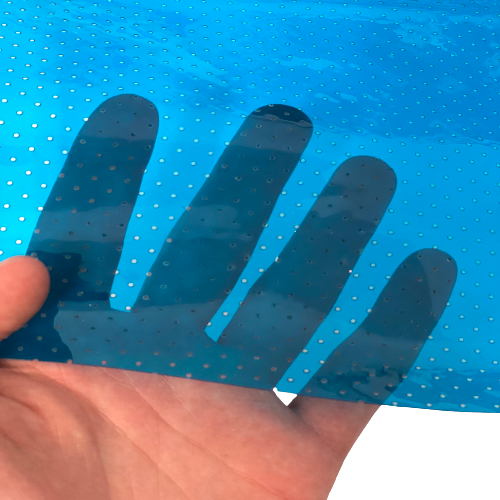 Perforated Tinted PVC Marine Clear Vinyl Fabric - Prismatic Fiber Arts