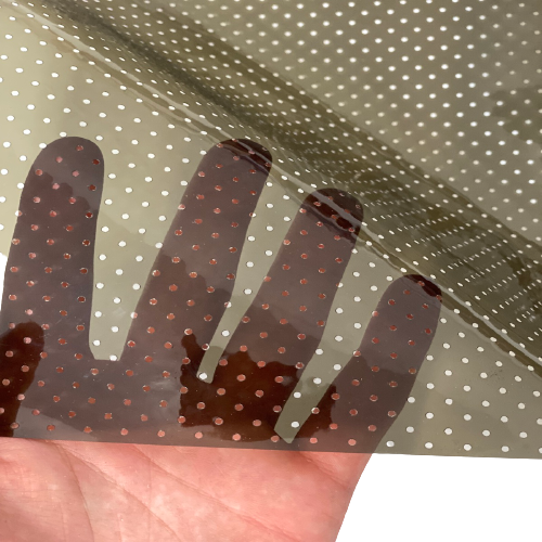 Perforated Tinted PVC Marine Clear Vinyl Fabric - Prismatic Fiber Arts