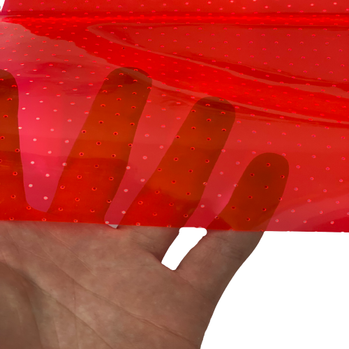 Perforated Tinted PVC Marine Clear Vinyl Fabric - Prismatic Fiber Arts