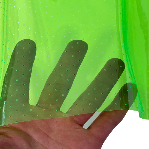 Perforated Tinted PVC Marine Clear Vinyl Fabric - Prismatic Fiber Arts