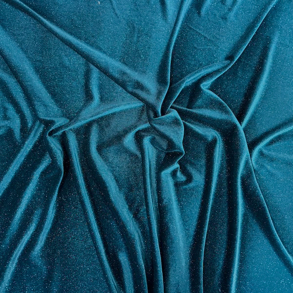 Misty Glitter Stretch Velvet Spandex Fabric - Prismatic Fiber Arts