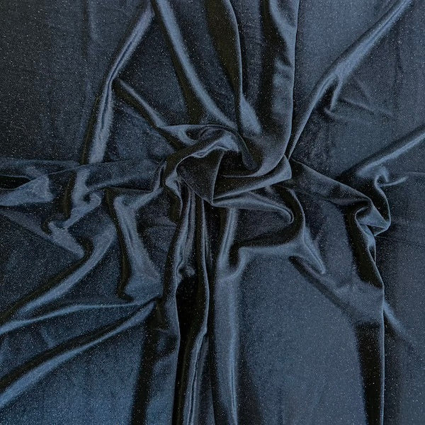 Misty Glitter Stretch Velvet Spandex Fabric - Prismatic Fiber Arts