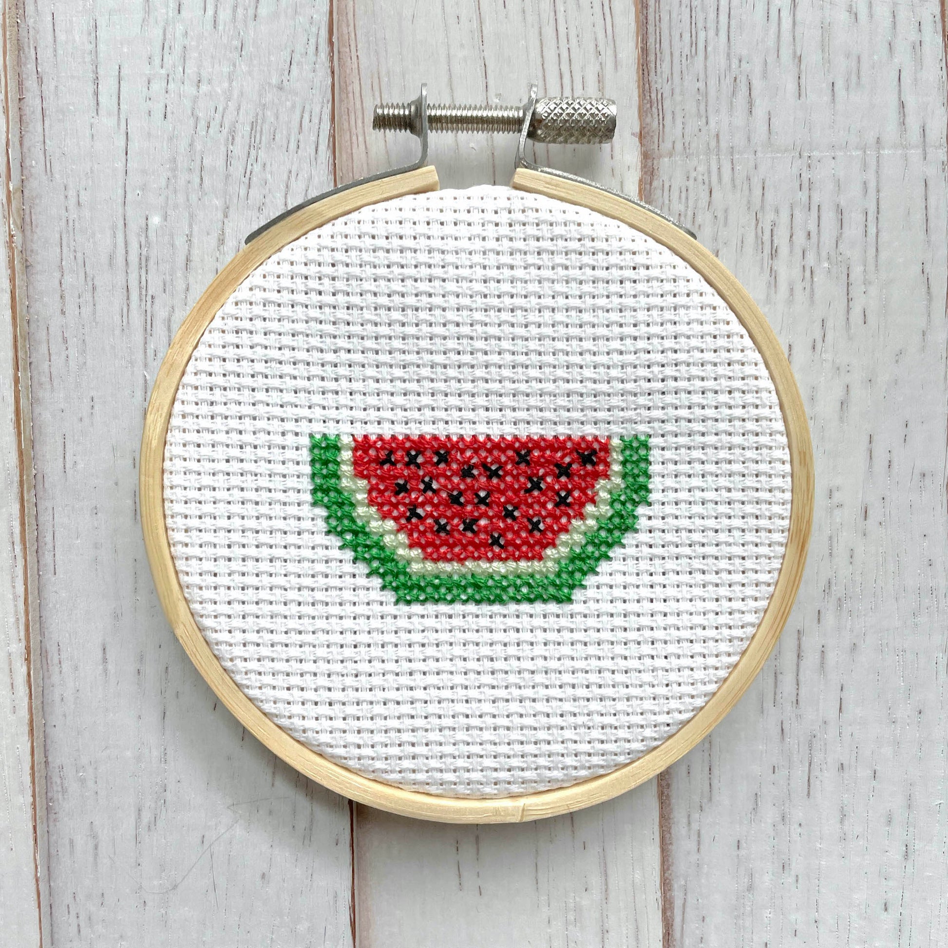 Watermelon Cross Stitch Kit - Prismatic Fiber Arts